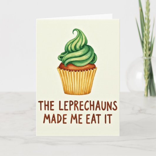 Carte Cupcake faite par les Leprechauns (Devant)