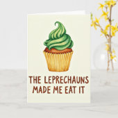 Carte Cupcake faite par les Leprechauns (Fleur jaune)