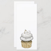 Carte Cupcake Fiançailles doux (Devant / Derrière)