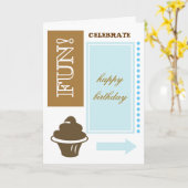Carte Cupcake Fun (Fleur jaune)