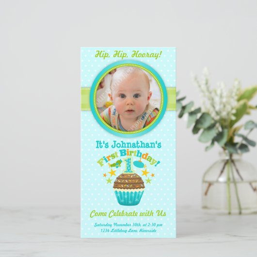 Carte Cupcake (Garçon) (Debout devant)