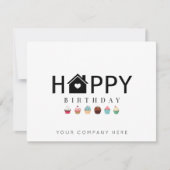 Carte Cupcake immobilier Joyeux anniversaire (Devant)