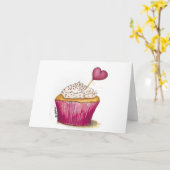 Carte Cupcake - Jour le plus doux (Fleur jaune)