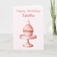 Carte Cupcake personnalisée 3e anniversaire