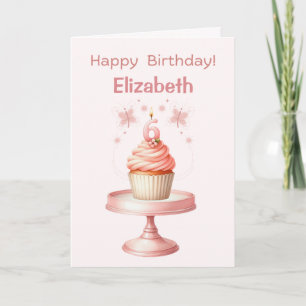 Carte Cupcake personnalisée 6e anniversaire