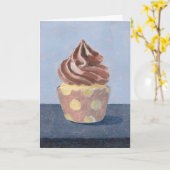 Carte Cupcake Polkadots (Fleur jaune)
