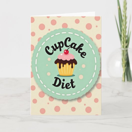Carte Cupcake Rétro Sucré (Devant)