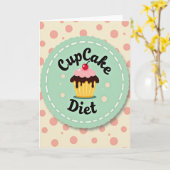 Carte Cupcake Rétro Sucré (Fleur jaune)