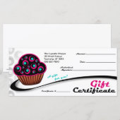 Carte Cupcake rose alternatif - Certificats cadeaux (Devant / Derrière)