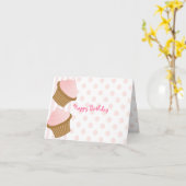 Carte Cupcake Toss (Fleur jaune)