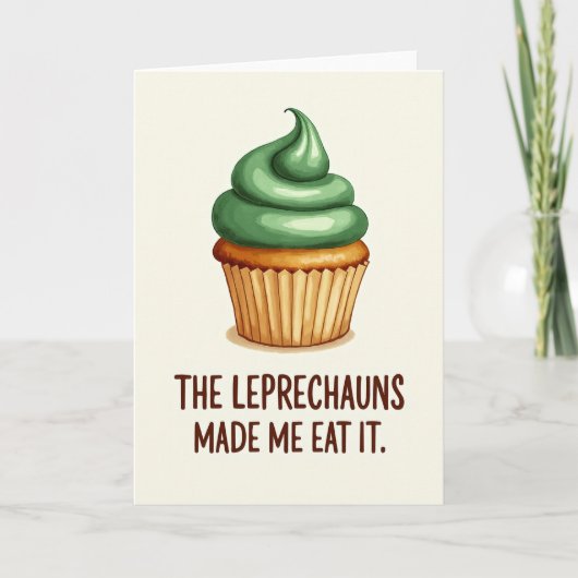 Carte Cupcake Tourbillon Vert (Devant)