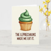 Carte Cupcake Tourbillon Vert (Fleur jaune)
