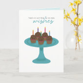 Carte Cupcake trop de souhaits (Fleur jaune)