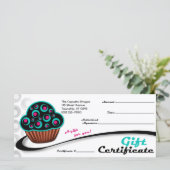 Carte Cupcake Turquoise alternatif rétro - Certificats c (Debout devant)
