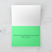 Carte Cupcake vert Merci d'anniversaire (Intérieur)