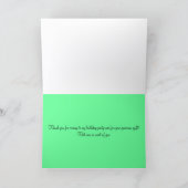 Carte Cupcake vert Merci d'anniversaire (Intérieur)