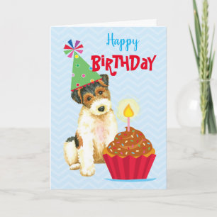 Carte Cupcake Wire Fox Terrier