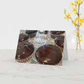Carte Cupcakes au Ganache de Chocolat (Fleur jaune)