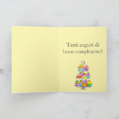 Carte cupcakes d'aquarelle italien (Intérieur)