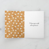 Carte Cupcakes en forme de cœur avec crème caramel doux (Intérieur)