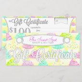 Carte Cupcakes N Sprinkings - Certificat Cadeau Personna (Devant / Derrière)