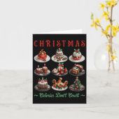 Carte Cupcakes Noël Les calories de Noël ne comptent pas (Fleur jaune)