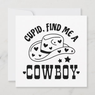 Carte Cupid Me Trouve Un Cowboy Western