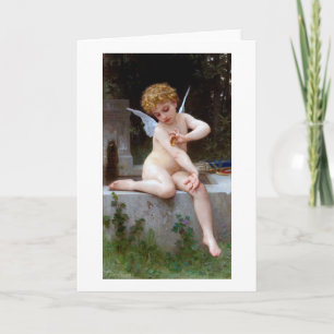 Carte Cupidé avec un papillon, Bouguereau