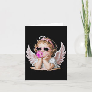 Carte Cupidon ange rétro Saint Valentin Cupidon vintage