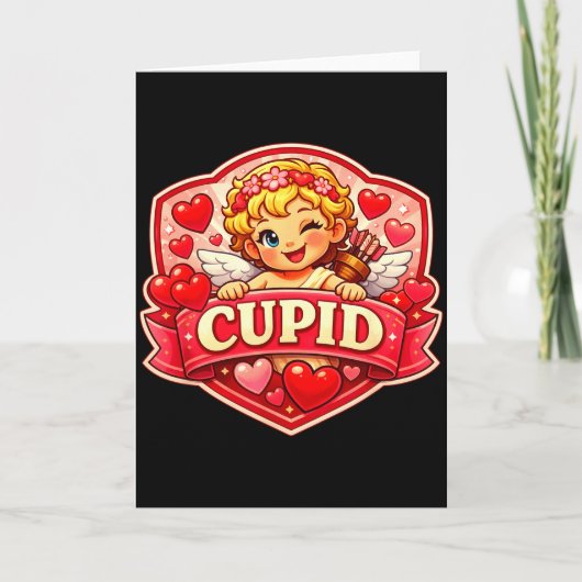 Carte Cupidon Blonde Saint-Valentin  (Devant)