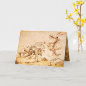 Carte Cupidon le voleur de miel (Fleur jaune)