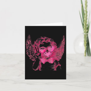 Carte Cupidon Rétro Saint-Valentin Soufflant une Bulle A