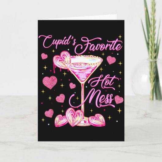 Carte Cupids Hot Mess Coquette Saint-Valentin Martini Sa (Devant)