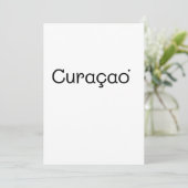 Carte Curaçao - minimalistic typography card (Debout devant)