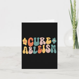 Carte Cure Ableism Retro Super Wavy Texte _ Handicap R