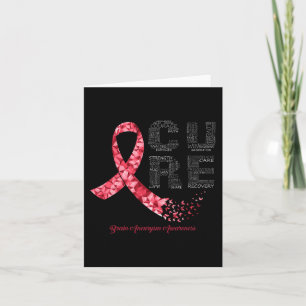 Carte CURE Burgundy Ribbon Sensibilisation à l'neurymie