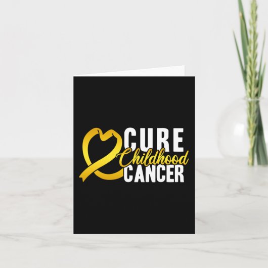 Carte Cure Cancer de l'Enfance Cancer Ribbon Awa (Devant)
