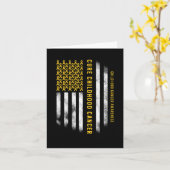 Carte Cure Chilhood Cancer Gold Ribbon Usa Flag Support (Fleur jaune)