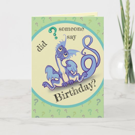 Carte Curieux lil Dragon Anniversaire (Devant)