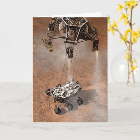 Carte Curiosity Arrivant Sur La Surface Martienne. (Fleur jaune)