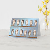 Carte Curious owls Mother's Day. (Fleur jaune)