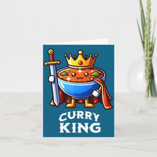 Carte Curry King Funny Quote Curry Indian Food Lover  (Devant)