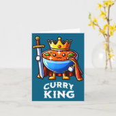 Carte Curry King Funny Quote Curry Indian Food Lover  (Fleur jaune)