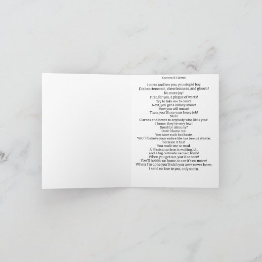 Carte Curses & Hexes (Intérieur)