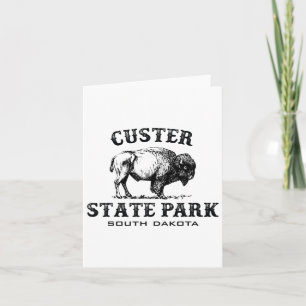 Carte Custer State Park South Dakota American Bison Souv