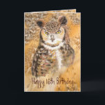 Carte Custom 16th Birthday, Owl Wild & Crazy<br><div class="desc">Custom 16th Birthday,  Owl Wild & Crazy</div>