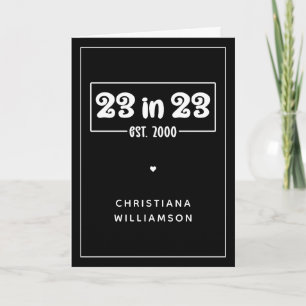 Carte Custom 23rd Birthday Gift 23 en 23 Est 2000