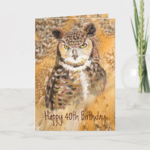 Carte Custom 40e anniversaire, Owl Wild & Crazy