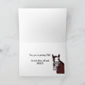 Carte Custom Age 30e anniversaire Humour avec un dessin (Intérieur)