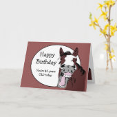 Carte Custom Age 40e anniversaire Humour avec un dessin  (Fleur jaune)